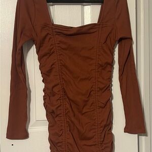 Forever 21 Terracotta Long Sleeve Dress